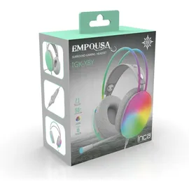 inca IGK-X8Y 7.1, USB, RGB-LED, türkis - Grau