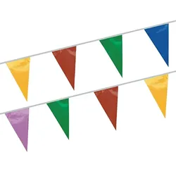 Papstar 1 Wimpelkette, Folie 20 m farbig wetterfest