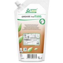 TANA green care GREASE topSwitch Allzweck Küchenreiniger, Hochleistungs Universalreiniger für allen Arten von Schmutz in der Küche, 1 Liter - Nachfüllbeutel