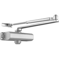 VEVOR Türschließer automatischer Torschließer für gewerbliche oder private Nutzung für Türgewichte bis 85 kg Stangentürschließer mit hydraulischem Puffer Gehäuse aus Aluminiumguss Silber