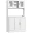 Homcom Küchenschrank Hochschrank Buffetschrank mit Arbeitsplatte 35 x 180 x 108 cm Weiß