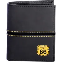 Route 66 Geldbörse Herren Leder (RFID-Schutz) - Geldbörse Herren Slim - Kreditkartenetui Herren - Kartenhalter - Kartenhalter - Kartenetui - Kartenetui Herren Pocket - Wallet, Marineblau, Medium