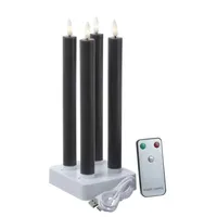 MARELIDA LED Stabkerzen LISA 25 cm grau 4 St.