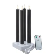 MARELIDA LED Stabkerzen LISA 25 cm grau 4 St.