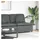 vidaXL Modulares Sofa Mittelmodul mit Kissen Dunkelgrau 100 cm
