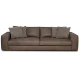 Designwerk Big-Sofa Leder 3-Sitzer Braun