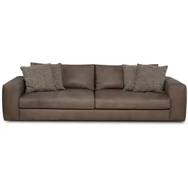 Designwerk Big-Sofa Leder 3-Sitzer Braun