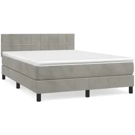 vidaXL Boxspringbett 140 x 200 cm Hellgrau