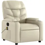 vidaXL Massagesessel Elektrisch Kunstleder 89 x 100 x 89 cm Beige