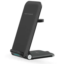 3-in-1 Kabelloser Ladestation für Smartphone, I-watch, Headset Ohrhörer