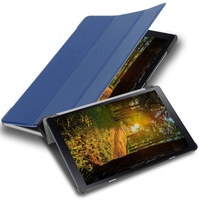 Cadorabo Tablet Book Cover Galaxy Tab A (10.5 Zoll) Tablethülle mit Auto Wake Up aus Kunst Leder Flip Klappbare Stoßfeste Magnetische Hülle für Galaxy Tab A (10.5 Zoll) Tasche in Blau