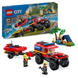 Lego City Feuerwehrgeländewagen mit Rettungsboot