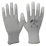 Nitras ESD-Handschuhe, Nylon-Carbon-Strick-Handschuh, beschichtet 6230T-10 , 1 Paar, Größe XXL (10)