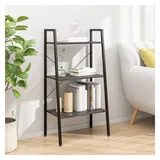 vidaXL Standregal mit 3 Böden Schwarz 56x35x108 cm