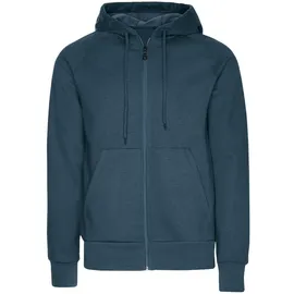 TRIGEMA Sweatjacke "TRIGEMA Sweatjacke mit Kapuze", Herren, Gr. XL, blau (jeans, melange), 70% Baumwolle, 30% Polyester, Basic, Sweatjacken Sweatjacke