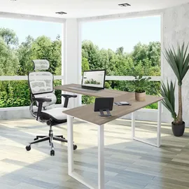 HJH Office Schreibtisch Workspace Basic I grau/weiß