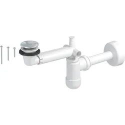 PREVEX Preloc Universal-Siphon für Waschbecken platzsparend 32/40 mm Pop-Up vormontiert