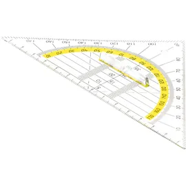 TSI Geodreieck mit Griff 16 cm transparent