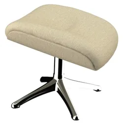 Fußhocker FLEXLUX "More", beige (sandy beige), B:44cm H:39cm T:35cm, 100% Polyester, Hocker, für Beinauflage zur besseren Entspannung, Fuß Alu