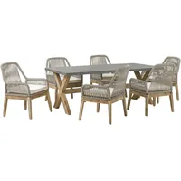Beliani Olbia Set 6-tlg. Beige/Grau