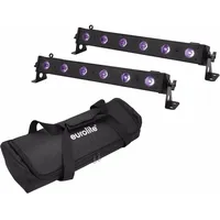 Eurolite Set 2x LED BAR-6 UV Leiste + Soft-Bag