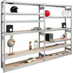 Regalwerk BERT-Loftregal Grundfeld verzinkt HxBxT 2000x1285x400 mm 5 Fachebenen