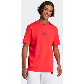 adidas ESSENTIALS SMALL LOGO SINGLE JERSEY rot L