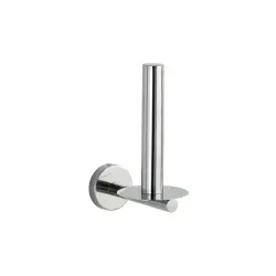 WENKO Bosio Toiletten-Ersatzrollenhalter, Edelstahl 20218100 , 1 Stück, Edelstahl