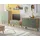 furn.design Wohnwand Anbauwand Eiche Salbei Schrankwand Set 4-tlg skandinavisch 341 cm Juna