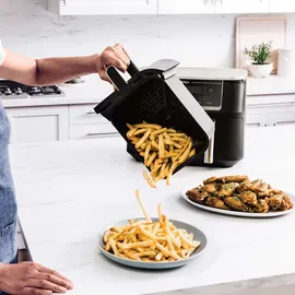 Ninja Foodi MAX Dual Zone AF451EU 9,5 l schwarz mit digitalem Bratenthermometer