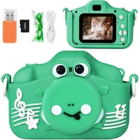 OSDUE 3-12 Jahre Alter Kinder Spielzeug 1080P HD Kinderkamera (mit 32GB SD-Karte Selfie Digitalkamera, Kids Video Camcorder) grün
