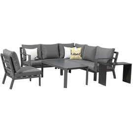 Primaster Elbasan Dining Lounge Set grau inkl. Kissen