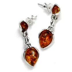 Paar Ohrhänger OSTSEE-SCHMUCK "Ostsee-Schmuck Ohrhänger Traube Ohrhänger Traube", weiß, Ohrringe, Damen, 28 x 9mm, Silber 925 (Sterlingsilber)
