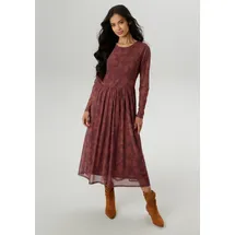 Aniston SELECTED Midikleid Braun Floral 44