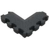 Gum-tech Negatives Eckstück ""Abgeschrägt"" für Fallschutzplatten, Grau, 8 cm