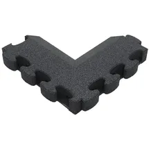 Gum-tech Negatives Eckstück ""Abgeschrägt"" für Fallschutzplatten, Grau, 8 cm
