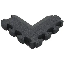 Gum-tech Negatives Eckstück ""Abgeschrägt"" für Fallschutzplatten, Grau, 8 cm