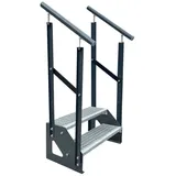 Kaminbau Mierzwa Treppe Freistehend 2 Stufen 120 cm Edelstahl