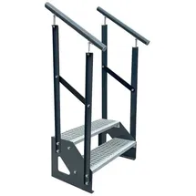 Kaminbau Mierzwa Treppe Freistehend 2 Stufen 120 cm Edelstahl