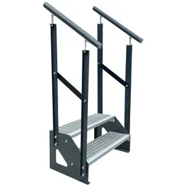 Kaminbau Mierzwa Treppe Freistehend 2 Stufen 120 cm Edelstahl