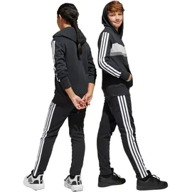 adidas Seasonal Essentials Tiberio 3-Streifen Fleece Trainingsanzug Black / White / Grey Two 164