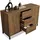 stilvora Kommode 120 x 76 x 40 cm Dunkle Eiche / Braun