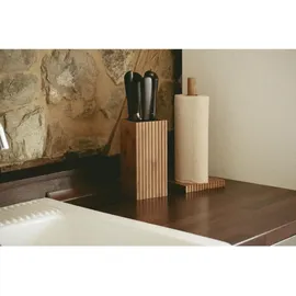 Wenko Messerblock mit Borsteneinsatz Mera, aus geräuchertem Bambus