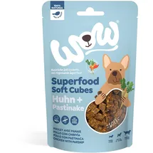 Wow Superfood Soft Cubes 150 Gramm Hundesnack Huhn mit Pastinake