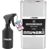 TECPO Bremsenreiniger, 5 Liter Universal Teile Reiniger Entfetter Brake Cleaner mit Sprühflasche