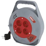 EMOS Mini-Kabeltrommel 10 M 4 Steckdosen, Schuko