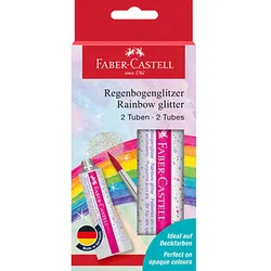 2 FABER-CASTELL Glitzer Regenbogen Bastelkleber 2 x 12,0 g