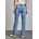 STREET ONE STREET ONE Gr 31 Länge 28 blau light blau Web 89 Baumwolle 8 Polyester 3 Elasthan unifarben lang High Waist