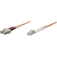Intellinet Network Solutions Intellinet Glasfaser LWL-Anschlusskabel, Duplex Fiber Optic Patch Cable 3m Glasfaserkabel Orange