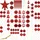 SPRINGOS Weihnachtskugeln Christbaumkugeln Weihnachtsbaum Kugeln 104 Stück Dekoration - Rot / Weiß - Weiß